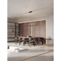 Triac Dimmable Black Chrome Copper Metal LED 17 Watt 220-240 Volt 1355Lm 3000K IP20 L: 120 W: 8 H: 150 cm - PNL9186973 - NOV