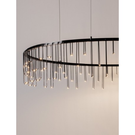 Triac Dimmable Black Chrome Copper Metal LED 36 Watt 220-240 Volt 3073Lm 3000K IP20 D:100 H:150 cm - PNL9186979 - NOVALUCE