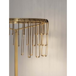 Touch Dimmable Gold Copper Metal LED 16 Watt 220-240 Volt 1092Lm 3000K IP20 Cable Length 215 cm D: 40 W: 40 H: 140 cm - PNL91