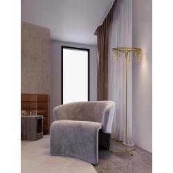 Touch Dimmable Gold Copper Metal LED 17 Watt 220-240 Volt 1258Lm 3000K IP20 Cable Length 215 cm D: 30 W: 30 H: 45 cm - PNL918