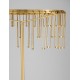 Touch Dimmable Gold Copper Metal LED 17 Watt 220-240 Volt 1258Lm 3000K IP20 Cable Length 215 cm D: 30 W: 30 H: 45 cm - PNL918