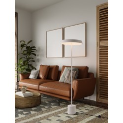 Matt White Aluminium & Acrylic Black Fabric Wire LED 33 Watt 220-240 Volt 2666Lm 3000K IP20 Switch On/Off Cable Length 250 cm