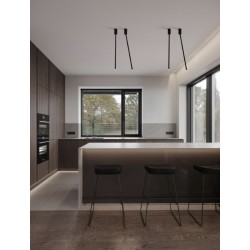 Sandy Black Aluminium LED 4 Watt 220-240Volt 177Lm 3000K IP20 Beam Angle 25° D: 5 H: 70 cm - PNL9232143 - NOVALUCE