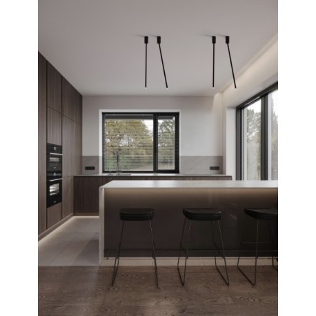 Sandy Black Aluminium LED 4 Watt 220-240Volt 177Lm 3000K IP20 Beam Angle 25° D: 5 H: 70 cm - PNL9232143 - NOVALUCE