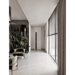 Sandy White Aluminium LED 4 Watt 220-240Volt 177Lm 3000K IP20 Beam Angle 25° D: 5 H: 44 cm - PNL9232146 - NOVALUCE