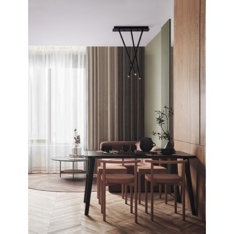 Sandy Black Aluminium LED 8 Watt 220-240Volt 214Lm 3000K IP20 Beam Angle 24° L: 45 W: 10 H: 65 cm - PNL9232154 - NOVALUCE