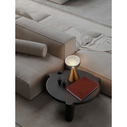 Brass Gold Metal & Smoky Glass LED 8 Watt 220-240Volt 227Lm 3000K IP20 D: 17 H: 32 cm - PNL9236312 - NOVALUCE