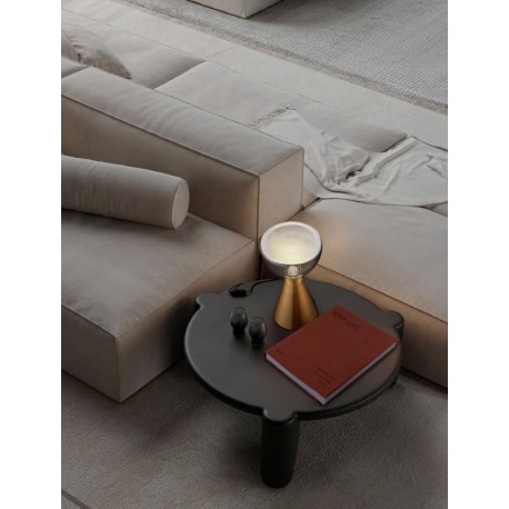 Brass Gold Metal & Smoky Glass LED 8 Watt 220-240Volt 227Lm 3000K IP20 D: 17 H: 32 cm - PNL9236312 - NOVALUCE