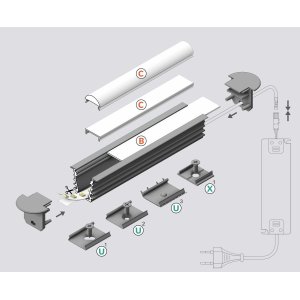 Profile LED Profond 1000mm
