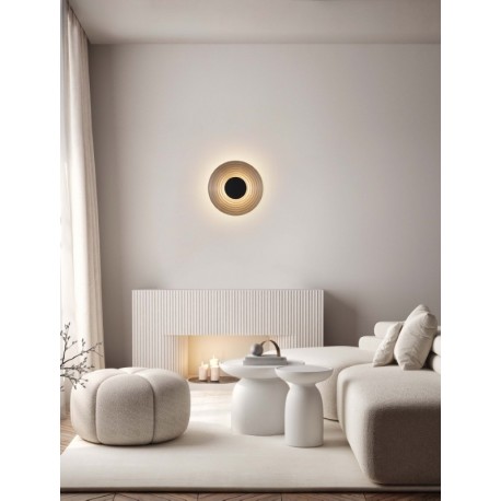 Black Nickel & Smoky Glass LED 8 Watt 220-240Volt 72Lm 3000K IP20 D: 30 W: 6 H: 30 cm - PNL9236498 - NOVALUCE