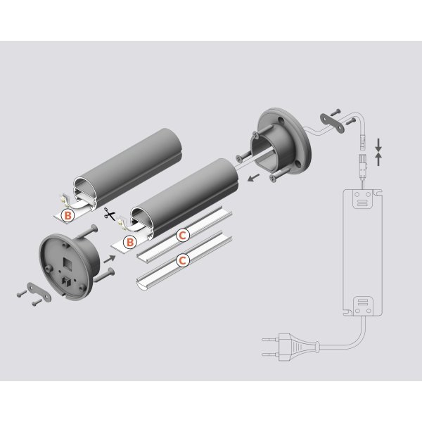 Profile LED Ovale 1000mm