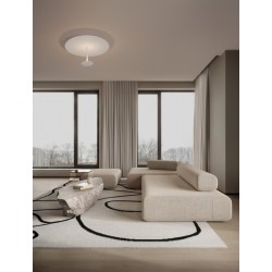 Triac Dimmable Sandy White Steel, Aluminium & Acrylic LED 30 Watt 220-240Volt 1832Lm 3000K IP20 D: 60 H: 23 cm - PNL9248181 