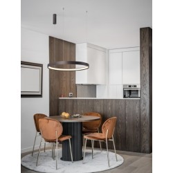 Triac Dimmable Brushed Brown Coffee Aluminium & Silicone LED 40 Watt 3326Lm 3000K IP20 D: 60 H: 150 cm - PNL9345648 - NOVALU