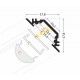 Profile LED Angle 45° 1000mm