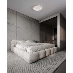 Triac Dimmable Sandy White Aluminium & Acrylic LED 38 Watt 220-240Volt 2713Lm IP20 2700-4000K CCT Dip Switch light up & down 