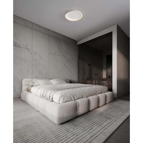 Triac Dimmable Sandy White Aluminium & Acrylic LED 38 Watt 220-240Volt 2713Lm IP20 2700-4000K CCT Dip Switch light up & down 