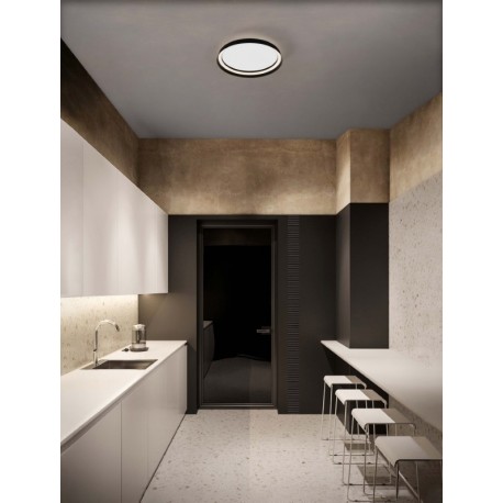 Triac Dimmable Sandy Black Aluminium & Silicone LED 38 Watt 220-240Volt 2713Lm IP20 2700 + 4000K D: 43,7 H: 7 cm - PNL9345695