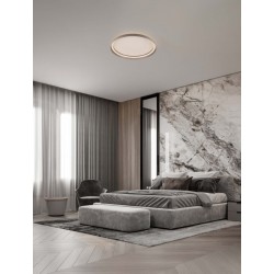 Triac Dimmable Champaign Brown Aluminium & Acrylic LED 48 Watt 220-240Volt 3361Lm IP20 2700-4000K CCT Dip Switch light up & d