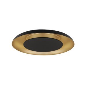 Triac Dimmable Sandy Black & Brushed Gold Aluminium, Metal & Acrylic LED 38 Watt 220-240Volt 2200Lm IP20 2700 + 4000K D: 60 H: 2