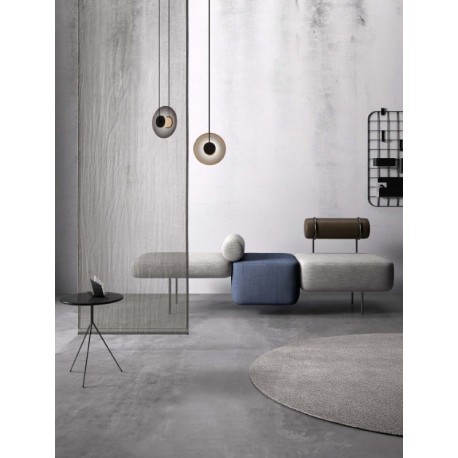 Triac Dimmable Sandy Black Metal & Smoky Gray Glass LED 8 Watt 220-240 Volt 221Lm 3000K IP20 D: 26 H: 200 cm - PNL9416944 - 