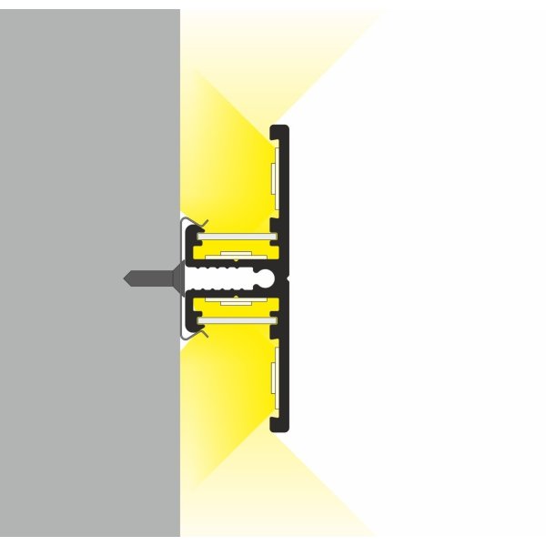 Profile Led Arriere Alu Anodise 1000mm