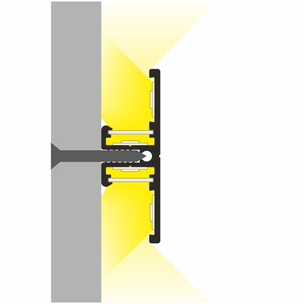 Profile Led Arriere Alu Anodise 1000mm