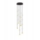 Triac Dimmable Matt Black & Gold Aluminium & Acrylic LED 64 Watt 220-240Volt 4708Lm 3000K IP20 D: 38 H: 200 cm - PNL9511018 