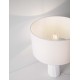 White Gypsum & White Fabric Shade LED E27 1x12 Watt 100-240Volt bulb excluded D: 35 H: 47 cm - PNL9540243 - NOVALUCE