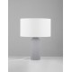 Gray Natural Concrete & White Fabric Shade LED E27 1x12 Watt 100-240Volt bulb excluded D: 35 H: 47 cm - PNL9540244 - NOVALUCE