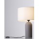 Gray Natural Concrete & White Fabric Shade LED E27 1x12 Watt 100-240Volt bulb excluded D: 35 H: 47 cm - PNL9540244 - NOVALUCE