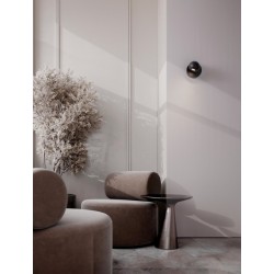 Sandy Black Aluminium & Steel LED 6 Watt 220-240 Volt 576Lm 3000K IP20 Switch On/Off D: 9 H: 11 cm - PNL9540255 - NOVALUCE