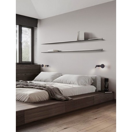 Sandy Black Aluminium & Steel LED 9 Watt220-240Volt 543Lm 3000K IP20 L: 28.5 W: 8.5 H: 10 cm - PNL9540257 - NOVALUCE