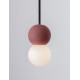 Red Concrete & Opal Glass LED G9 2X5Watt 100-240Volt IP20 bulb excluded D: 8 H: 115 cm - PNL9577019 - NOVALUCE