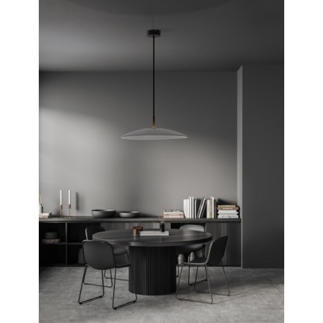 Smoky Glass & Sandy Black Metal LED 17 Watt 220-240Volt 1360Lm 3000K IP20 D: 60 H: 153 cm - PNL9620140 - NOVALUCE