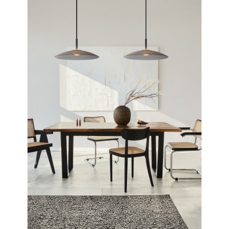 Smoky Glass & Sandy Black Metal LED 12 Watt 220-240Volt 1040Lm 3000K IP20 D: 40 H: 140 cm - PNL9620144 - NOVALUCE