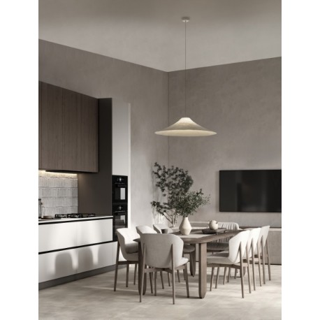 Mulberry Silk Sandy White Base LED E27 1x12 Watt 100-240 Volt IP20 bulb excluded D: 90 H: 180 cm - PNL9620167 - NOVALUCE