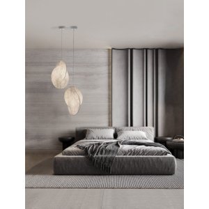 Mulberry Silk Sandy White Base LED E27 1x12 Watt 100-240 Volt IP20 bulb excluded D: 53 H: 215 cm - PNL9620170 - NOVALUCE