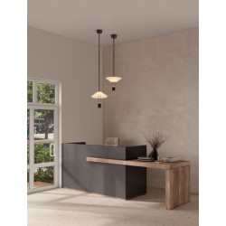 Sandy Black Steel & Aluminium Clear Frosted Acrylic LED 8 Watt 220-240Volt 395Lm 3000K IP20 D: 22 H: 210 cm - PNL9695275 - NO