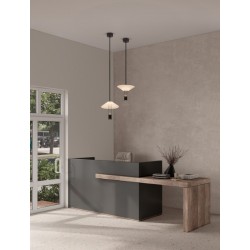 Sandy Black Steel & Aluminium Clear Frosted Acrylic LED 8 Watt 220-240Volt 425Lm 3000K IP20 D: 22 H: 210 cm - PNL9695276 - NO