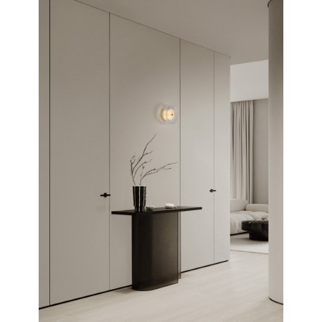 Platinum Gold Aluminium & Structured Acrylic LED 6 Watt 220-240Volt 466Lm 3000K IP20 D: 16 W: 9,6 H: 9 cm - PNL9695282 - NOVAL