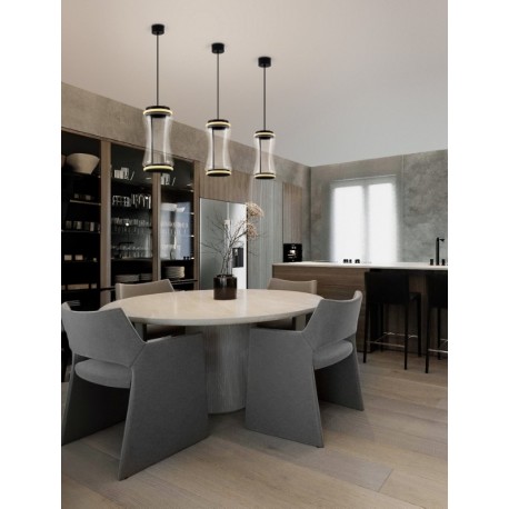 Motion Sensor Dimmable Matt Black Carbon Steel , Aluminium, Clear Glass, Silica & Abs LED 21 Watt 220-240Volt 567Lm 3000K IP2