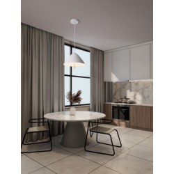 Sandy White Metal & Acrylic LED 17Watt 220-240Volt 917Lm 3000K IP20 D: 40 H: 150 cm - PNL9695289 - NOVALUCE