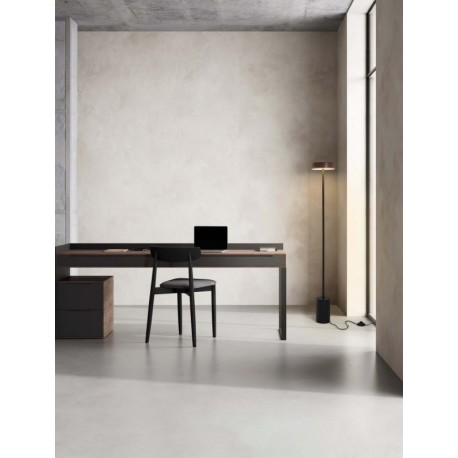 Sandy White Metal & Gold Top LED 17Watt 220-240Volt 929Lm 3000K IP20 D: 20 H: 135 cm - PNL9695294 - NOVALUCE