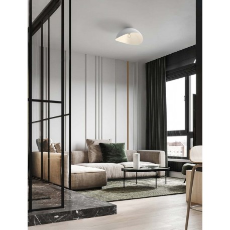 Sandy White Metal LED E27 1x12Watt 100-240Volt IP20 bulb excluded D: 50 H: 24 cm - PNL9695298 - NOVALUCE