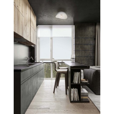 Sandy White Metal LED E27 1x12Watt 100-240Volt IP20 bulb excluded D: 30 H: 15 cm - PNL9695306 - NOVALUCE