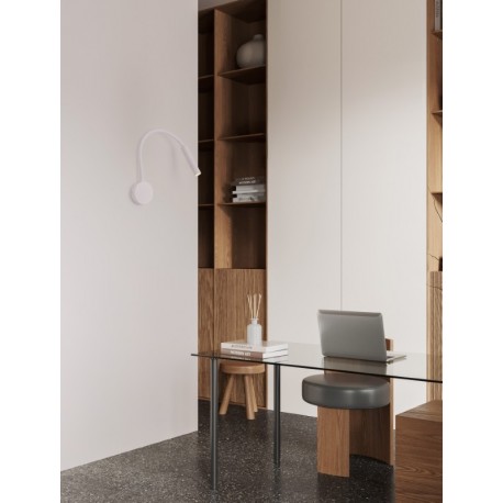 Sandy White Aluminium LED 6 Watt 220-240Volt 453Lm 3000K Switch on/off IP44 L: 8.5 H: 56 cm - PNL9701621 - NOVALUCE