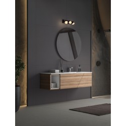 Sandy Black Aluminium & Acrylic LED 17 Watt 220-240Volt 1385Lm 3000K IP44 L: 38,5 W: 11,5 H: 7,5 cm - PNL9701623 - NOVALUCE