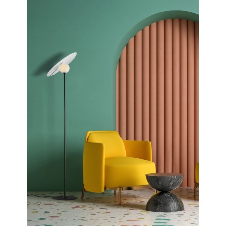 Sandy Black White Steel & Acrylic LED G9 1x5 Watt 100-240 Volt IP20 bulb excluded D: 46 H: 162 cm - PNL9780107 - NOVALUCE