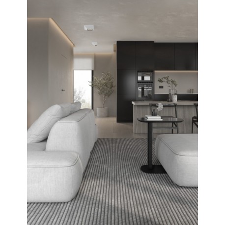 Sandy White Aluminium & Steel LED 9 Watt 220-240Volt 444Lm 3000K IP20 L: 15 W: 15 H: 6.5 cm - PNL9870041 - NOVALUCE