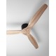 Sandy Black Metal Base & Natural Wood Color Blades 40 Watt Fan Rated Power & 6 Speeds 220-240Volt IP20 With No Light With Re